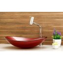 Ver imagem 5 de Cuba de Vidro para Banheiros e Lavabos - Oval - Vermelho Escuro