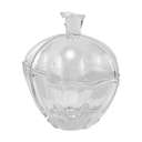 Ver imagem 2 de Bomboniere Potiche Vulcano em Vidro com tampa Transparente Porta Doces  - 17x17cm