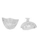 Ver imagem 3 de Bomboniere Potiche Vulcano em Vidro com tampa Transparente Porta Doces  - 17x17cm