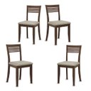 Ver imagem 1 de Conjunto Rubi com 4 Cadeiras Café Madeira Pinus - Finestra