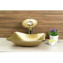 Ver imagem 5 de Cuba Retangular para Banheiros e Lavavabos Vidro 8 Mm - 38 X 32 Cm Dourada