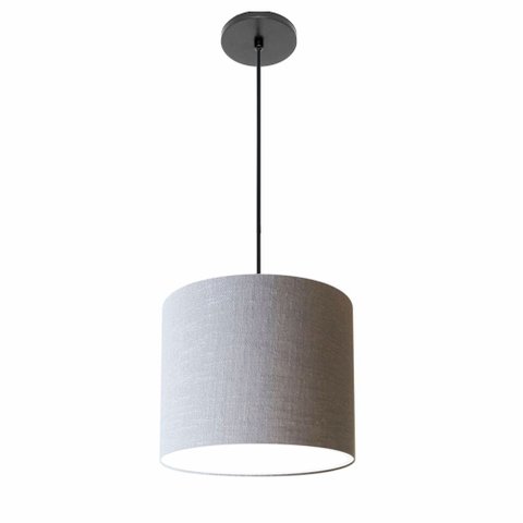 Lustre Luminária Pendente Vivare Free Lux Pe-4106pr Cúpula em Tecido 20x25cm