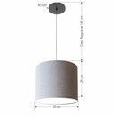 Ver imagem 2 de Lustre Luminária Pendente Vivare Free Lux Pe-4106pr Cúpula em Tecido 20x25cm