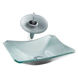 Cuba Retangular Prata de Vidro 8 Mm - 38 X 32 Cm de Apoio - 4
