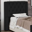 Ver imagem 3 de Cabeceira Atena para Cama Box Solteiro 90cm Capitonê com Frame Sintético Preto - Desk Design