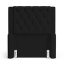 Ver imagem 2 de Cabeceira Atena para Cama Box Solteiro 90cm Capitonê com Frame Sintético Preto - Desk Design