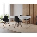 Ver imagem 2 de Conjunto Industrial Filadelfia 120x75 Ferro Branco Tampo Branco 4 Cadeiras Preto