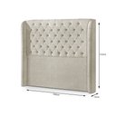 Ver imagem 2 de Cabeceira para Box Queen Size Linho Bege Dubai 160cm Bonan Cabeceiras