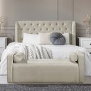 Ver imagem 7 de Cabeceira para Box Queen Size Linho Bege Dubai 160cm Bonan Cabeceiras