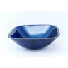 Cuba de Vidro para Banheiros e Lavabos - Quadrada 36cm - Azul Escuro - 36x36x14cm - 1