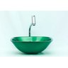 Cuba de Vidro para Banheiros e Lavabos - Quadrada 36cm - Verde Escuro - 36x36x14cm - 3