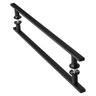 Puxador De Porta Preto Inox Vidro Pivotante 50cm M.S - 1