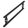 Puxador De Porta Preto Inox Vidro Pivotante 50cm M.S - 7