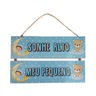 Placa Decorativa de Madeira Quarto de Bebê Menino "Sonhe Alto Meu Pequeno" - 1
