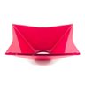 Cuba de Vidro para Banheiros e Lavabos - Quadrada Rt 34cm - Rosa - 34x34x12cm - 1