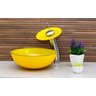 Cuba de Vidro para Banheiros e Lavabos 30cm - Amarelo - 3