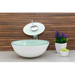 Cuba de Vidro Para Banheiros E Lavabos 30cm - Branco - 7