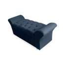 Ver imagem 2 de Kit Cabeceira Geovana e Calçadeira Veneza Casal 140cm Suede Topázio Decor:azul Marinho