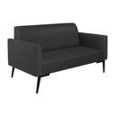 Ver imagem 3 de Sofá Namoradeira com Poltrona Pés Villach Marisa Corino D03 - D\'rossi Cor Preto