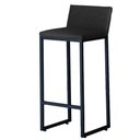 Ver imagem 3 de Kit 2 Banquetas Alta Dani Reforçada Decorativa Balcão Bancada Cozinha Bar Base Preta Courino Preto
