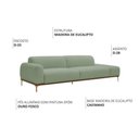 Ver imagem 3 de Sofá Living Unne 3 Lugares 210cm Terminal Esquerdo Bouclé Verde Claro - Nexta Casa Cor Verde