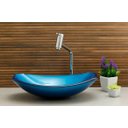 Ver imagem 2 de Kit: Cuba Chanfrada + Torneira Link Alta + Válvula Click - Azul