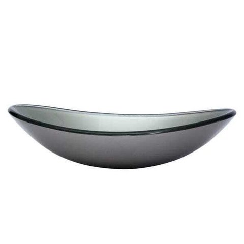 Cuba de Vidro para Banheiros e Lavabos - Oval - Creme