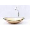 Cuba de Vidro para Banheiros e Lavabos - Oval - Dourado - 2