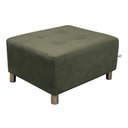 Ver imagem 1 de Puff Para Sala Quadrado Decorativo com Pés com Alumínio Nero Matrix - Suede Pena Marrom