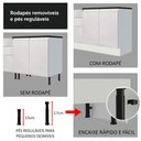 Ver mais imagens de Cozinha Completa de Canto 100% MDF Madesa Acordes 479003 Armário e Balcão Frentes Branco Brilho Cor: