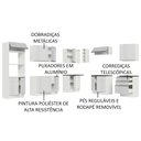Ver imagem 4 de Cozinha Completa de Canto 100% MDF Madesa Acordes 479003 Armário e Balcão Frentes Branco Brilho Cor: