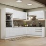 Cozinha Completa de Canto 100% MDF Madesa Acordes 479003 Armário e Balcão Frentes Branco Brilho Cor: - 1