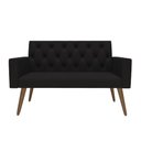 Ver imagem 6 de Sofá 2 Lugares + 2 Poltronas Decorativas para Sala, Recepção Preto
