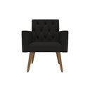 Ver imagem 3 de Sofá 2 Lugares + 2 Poltronas Decorativas para Sala, Recepção Preto