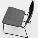 Ver mais imagens de Kit 6 Cadeiras Decorativas Estofada Allana L02 Faixa Corano Preto Linho Cinza Escuro - Lyam Decor