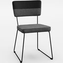 Ver imagem 3 de Kit 6 Cadeiras Decorativas Estofada Allana L02 Faixa Corano Preto Linho Cinza Escuro - Lyam Decor
