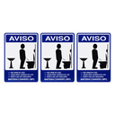 Ver imagem 1 de Combo 10 Placas de Sinalização Mantenha o Banheiro Limpo Masculino 15x20 Acesso - S-232 F9e