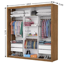 Ver imagem 2 de Guarda Roupa Clara 3 Portas sem Espelho Cinamomo - Carioca