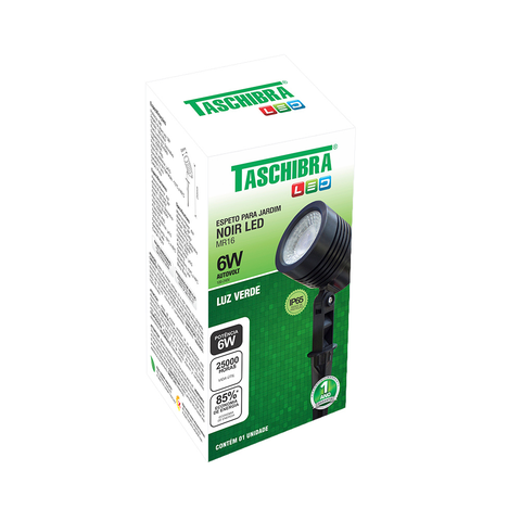 Espeto Led Para Jardim Taschibra Noir MR16 6W Preto Bivolt