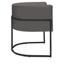 Ver imagem 5 de Kit 2 Poltronas Reforçada Decorativa Sala Nayara Base Ferro Preto Suede Cinza