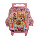 Ver imagem 1 de Mochila Escolar Infantil com Rodinhas Baby Capivara - Gv Bolsas