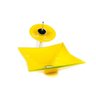 kit Cuba Quadrada RT 30 Cm + Torneira Cascata + Válvula + Sifão - Amarelo - 1