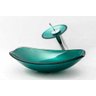 Cuba de Vidro para Banheiros e Lavabos - Chanfrada - Verde Escuro - 5