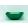 Kit : Cuba de vidro Quadrada 31 Cm + Torneira Link + Válvula - Verde escuro - 31 x 31 x 13 Cm - 5