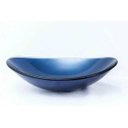 Ver imagem 1 de Cuba de Vidro para Banheiros e Lavabos - Oval - Azul Escuro