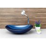 Cuba de Vidro para Banheiros e Lavabos - Oval - Azul Escuro - 6