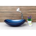 Ver imagem 6 de Cuba de Vidro para Banheiros e Lavabos - Oval - Azul Escuro