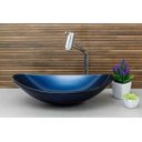 Ver imagem 5 de Cuba de Vidro para Banheiros e Lavabos - Oval - Azul Escuro