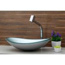 Ver imagem 3 de Cuba de Vidro para Banheiros e Lavabos - Oval - Cinza Claro