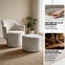 Ver imagem 4 de Poltrona Orgânica com Puff Tecido Boucle Moderna Elegante Decorativa Confortável Sala Espera